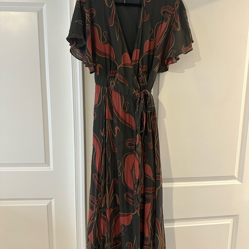 Free People Black and Red Maxi Dress